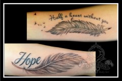 Feather text