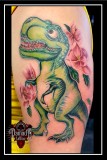 Dino-with-Flowers