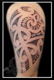 Maori with blue