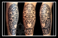 Polynesian Calf Tattoo